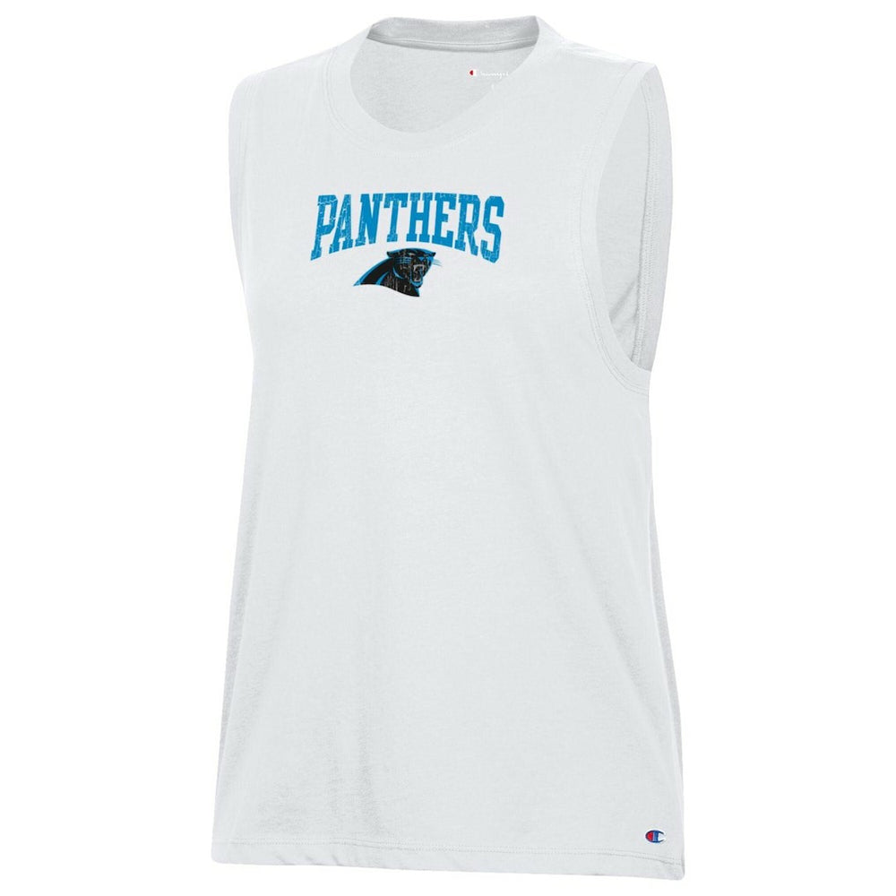 Carolina Panthers Champion Women's Muscle Tank Top White | NFL