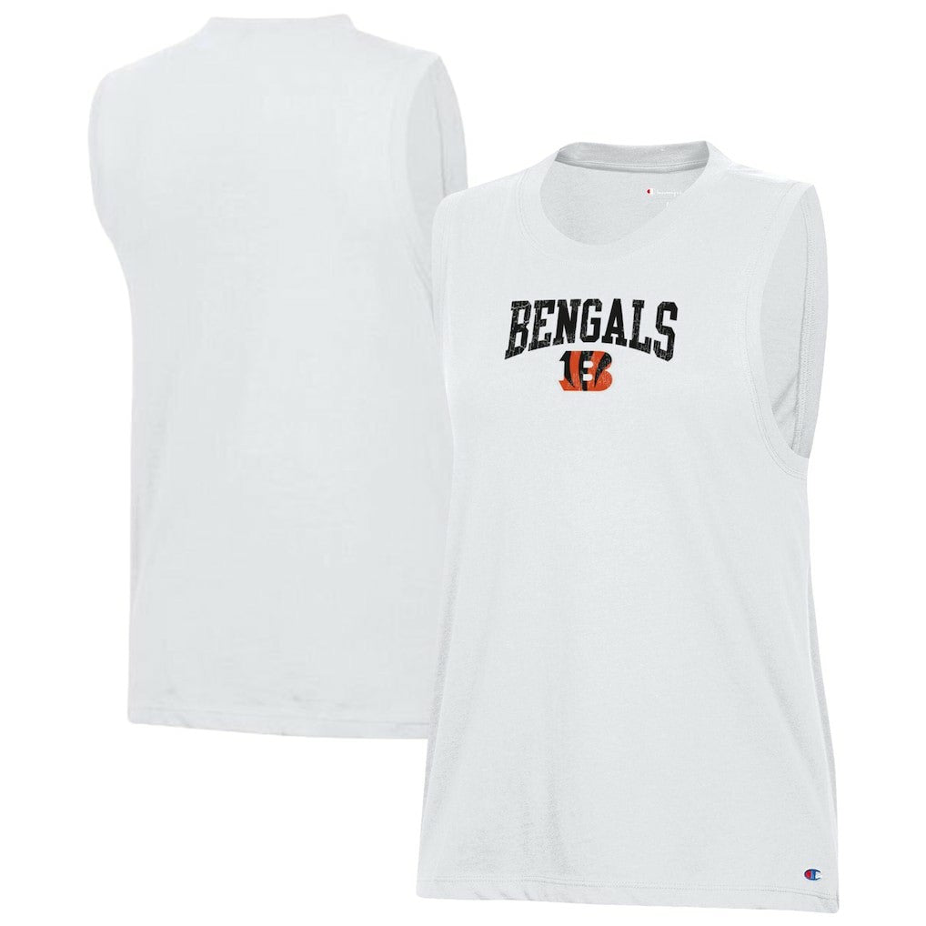 Cincinnati Bengals Champion Women's Muscle Tank Top White | NFL