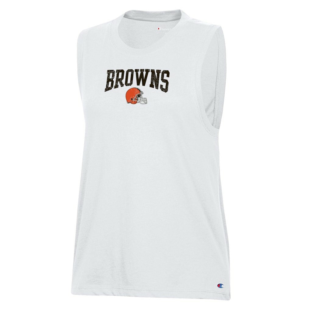 Cleveland Browns Champion Women's Muscle Tank Top White | NFL