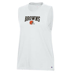 Cleveland Browns Champion Women's Muscle Tank Top White | NFL