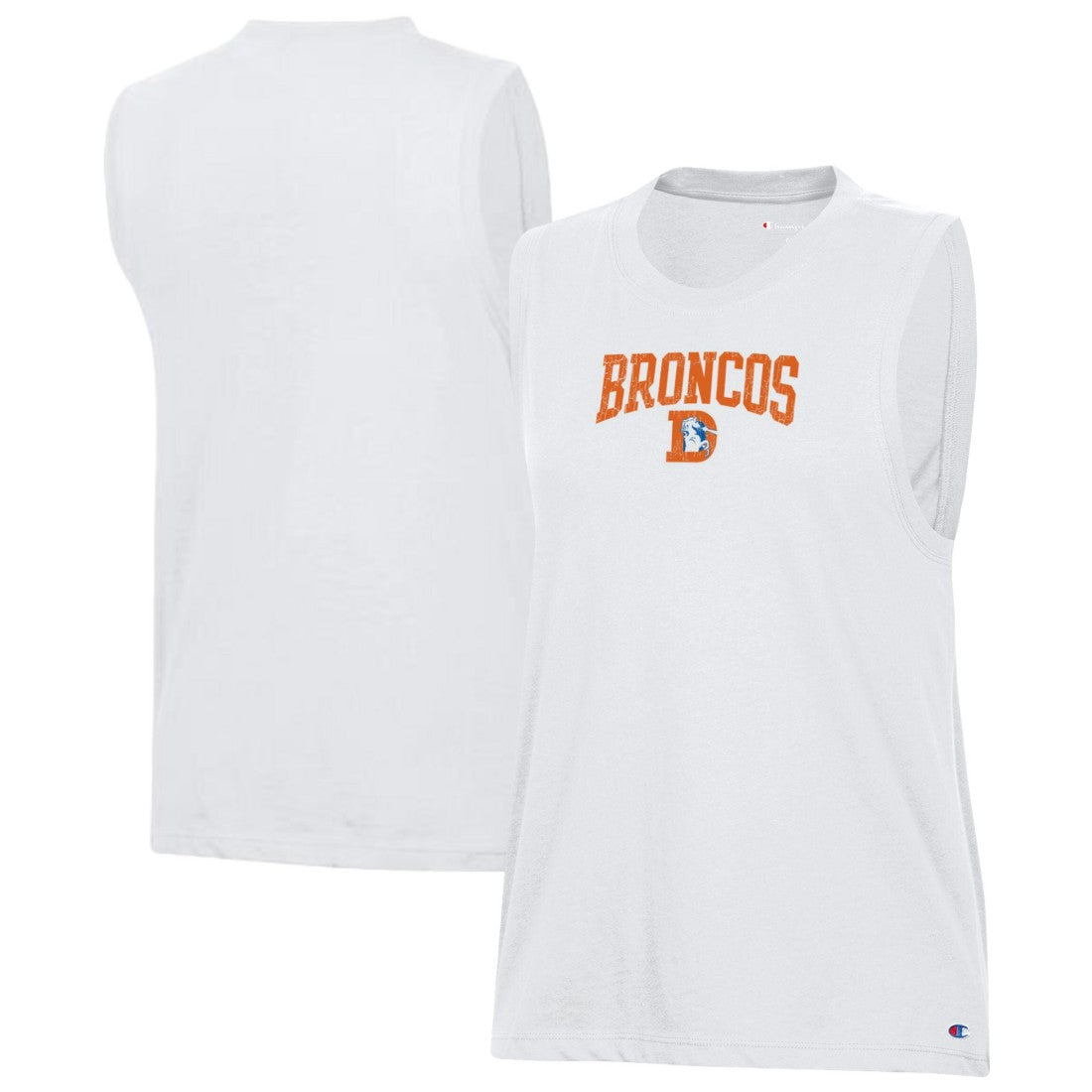 Denver Broncos Champion Women's Muscle Tank Top White | NFL