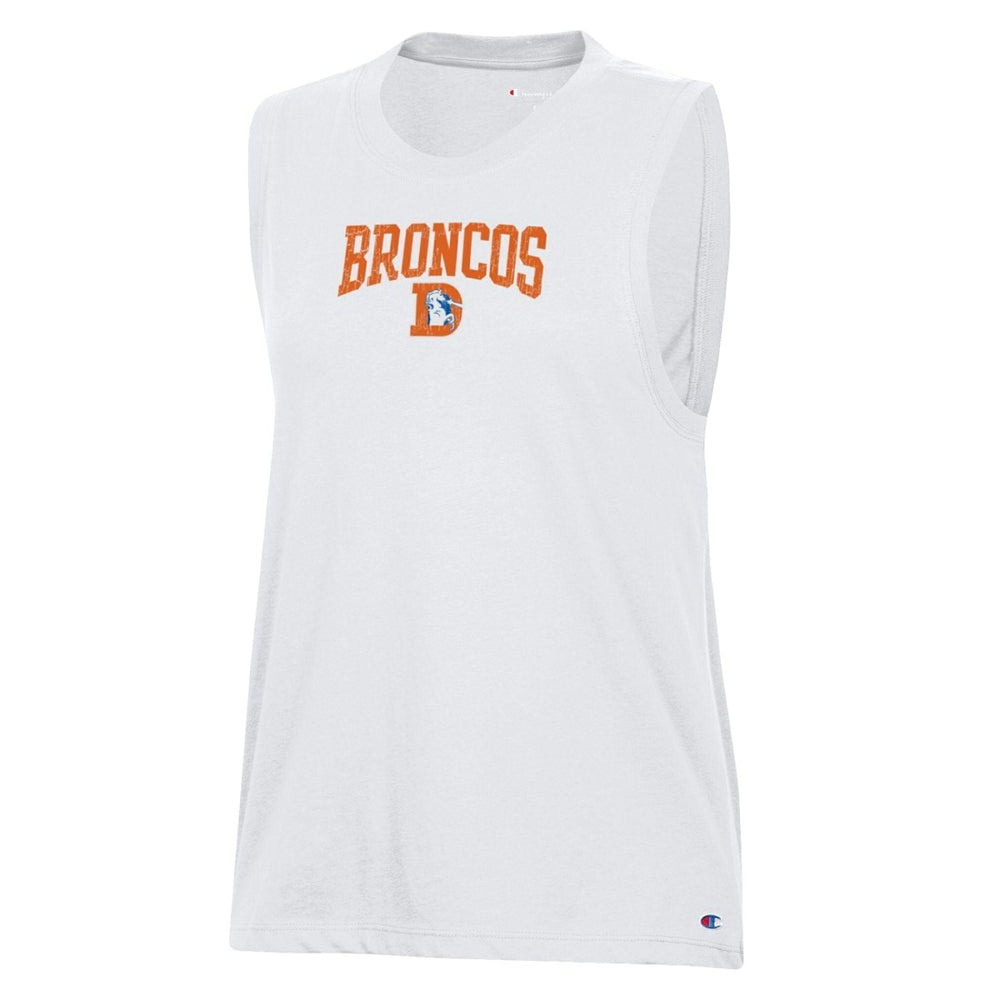 Denver Broncos Champion Women's Muscle Tank Top White | NFL