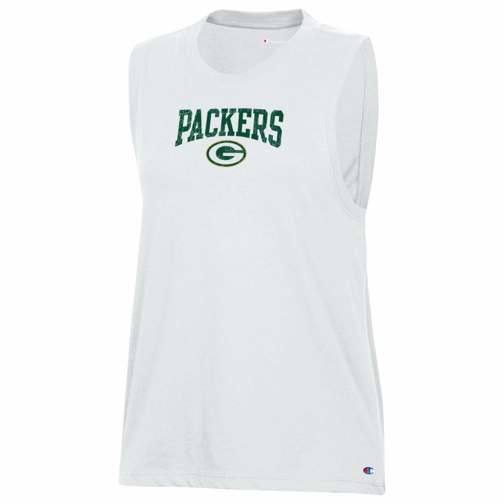 Green Bay Packers Champion Women's Muscle Tank Top White | NFL