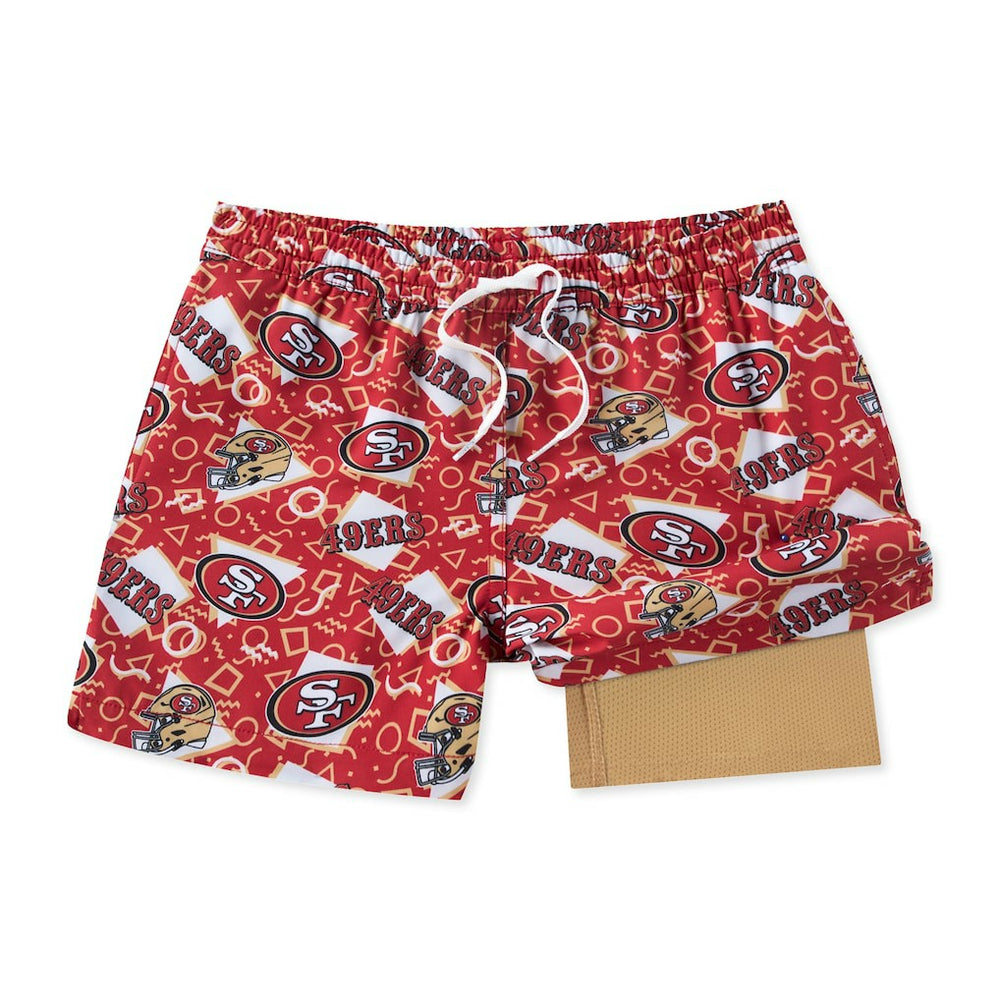 San Francisco 49ers Chubbies Game Day Fit Classic Lined Swim Trunks Red | NFL