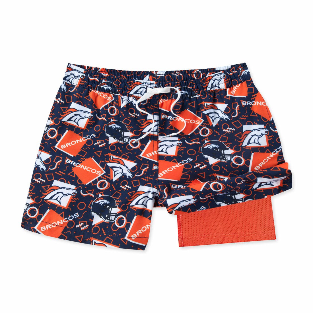 Denver Broncos Chubbies Game Day Fit Classic Lined Swim Trunks Navy | NFL