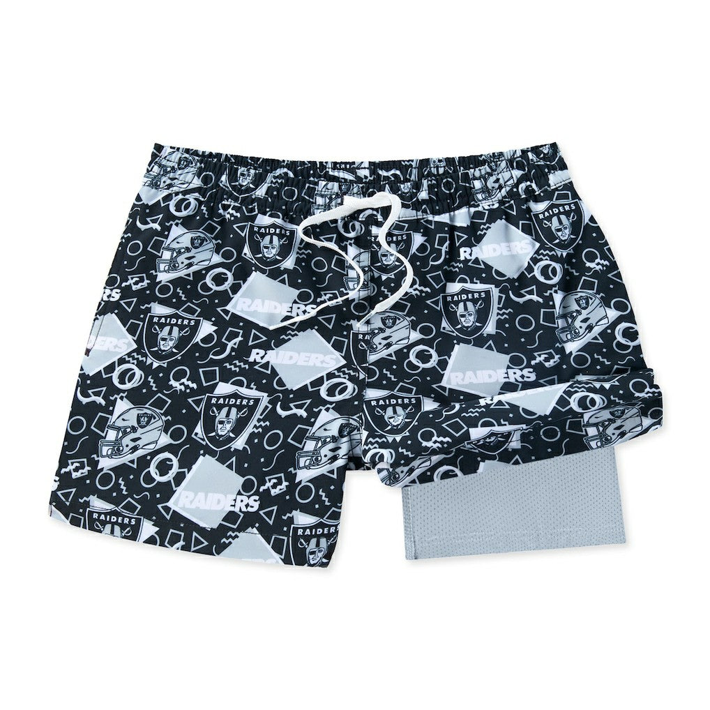 Las Vegas Raiders Chubbies Game Day Fit Classic Lined Swim Trunks Black | NFL