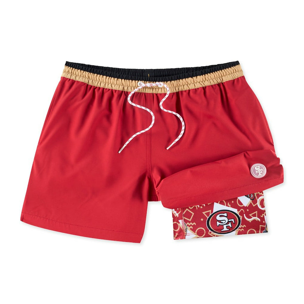 San Francisco 49ers Chubbies The Secret Lined Swim Trunks Cardinal | NFL