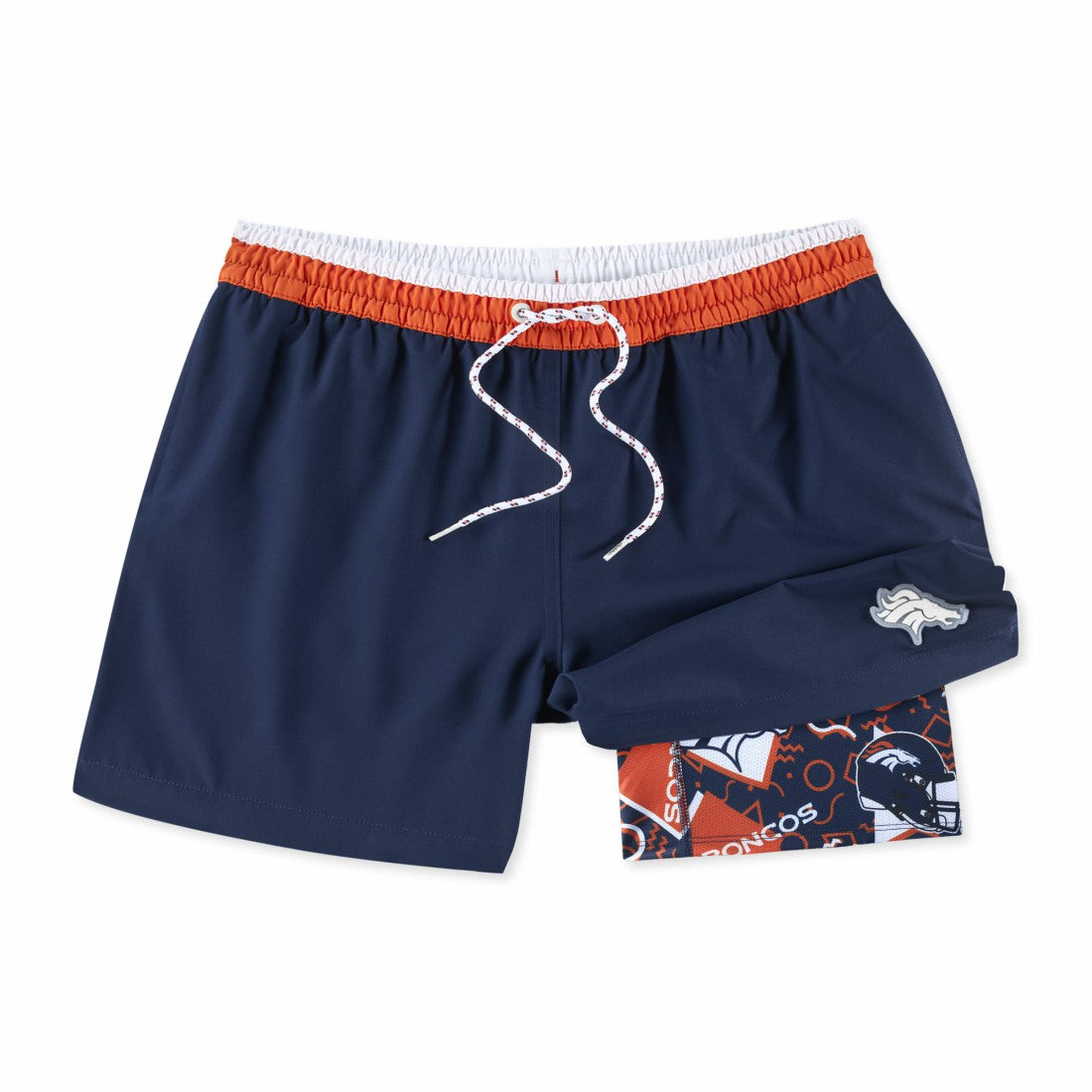 Denver Broncos Chubbies The Secret Lined Swim Trunks Navy | NFL