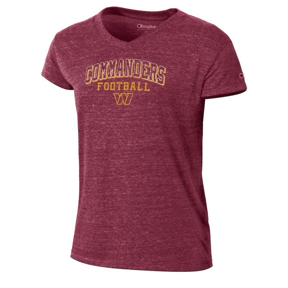 Washington Commanders Champion Women's Triumph Tri-Blend V-Neck T-Shirt Burgundy | NFL