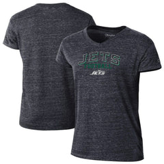 New York Jets Champion Women's Triumph Tri-Blend V-Neck T-Shirt Black | NFL