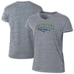 Seattle Seahawks Champion Women's Triumph Tri-Blend V-Neck T-Shirt Gray | NFL