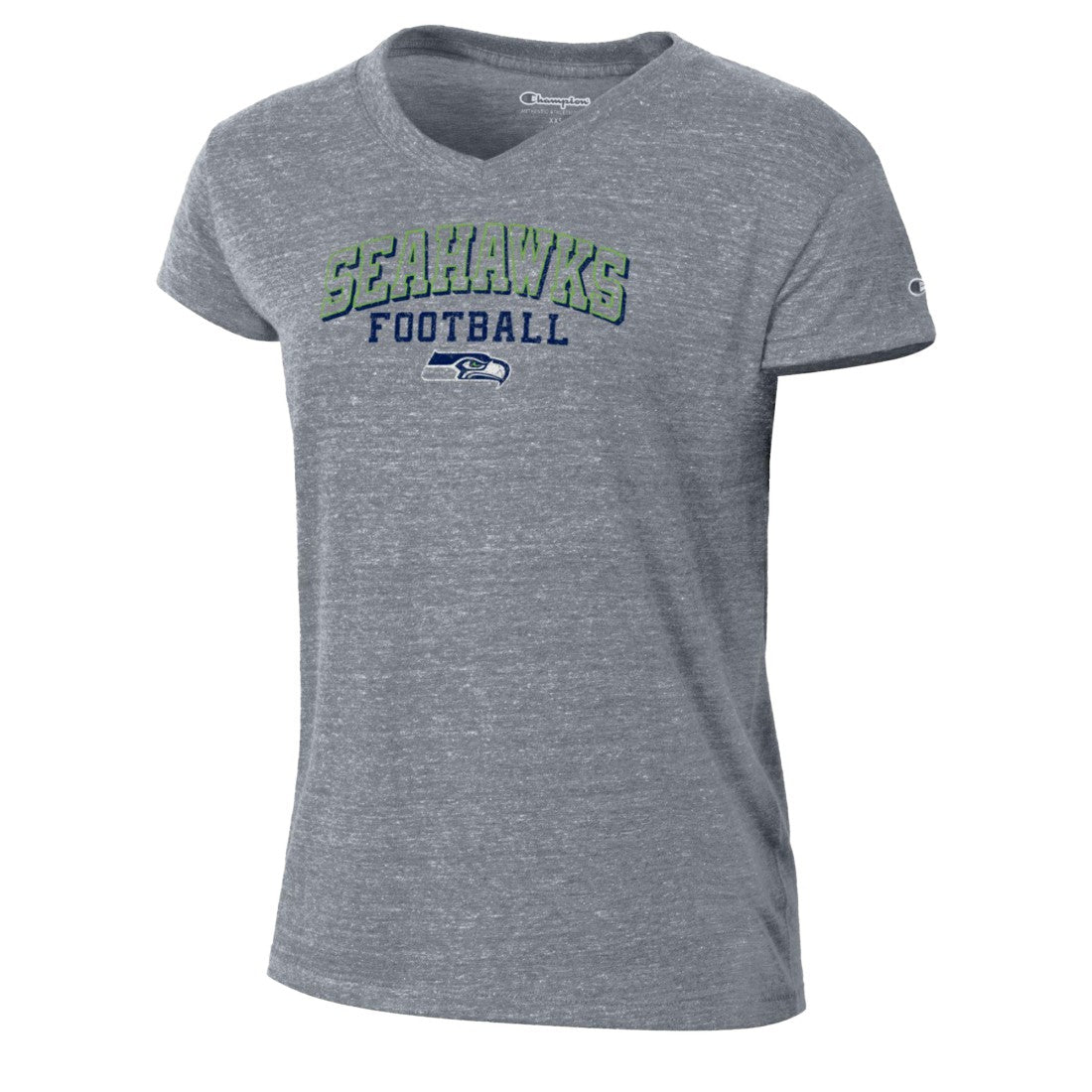 Seattle Seahawks Champion Women's Triumph Tri-Blend V-Neck T-Shirt Gray | NFL