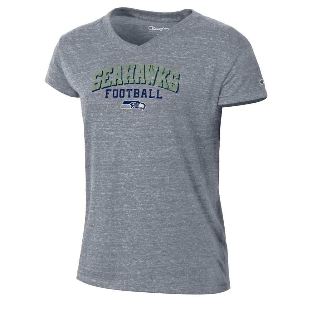 Seattle Seahawks Champion Women's Triumph Tri-Blend V-Neck T-Shirt Gray | NFL