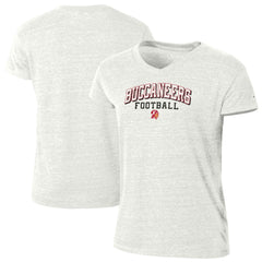 Tampa Bay Buccaneers Champion Women's Triumph Tri-Blend V-Neck T-Shirt White | NFL