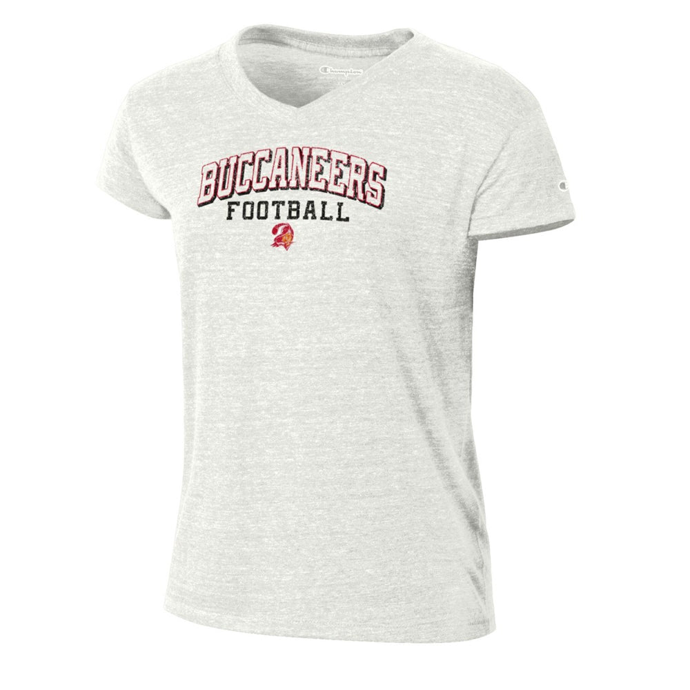 Tampa Bay Buccaneers Champion Women's Triumph Tri-Blend V-Neck T-Shirt White | NFL