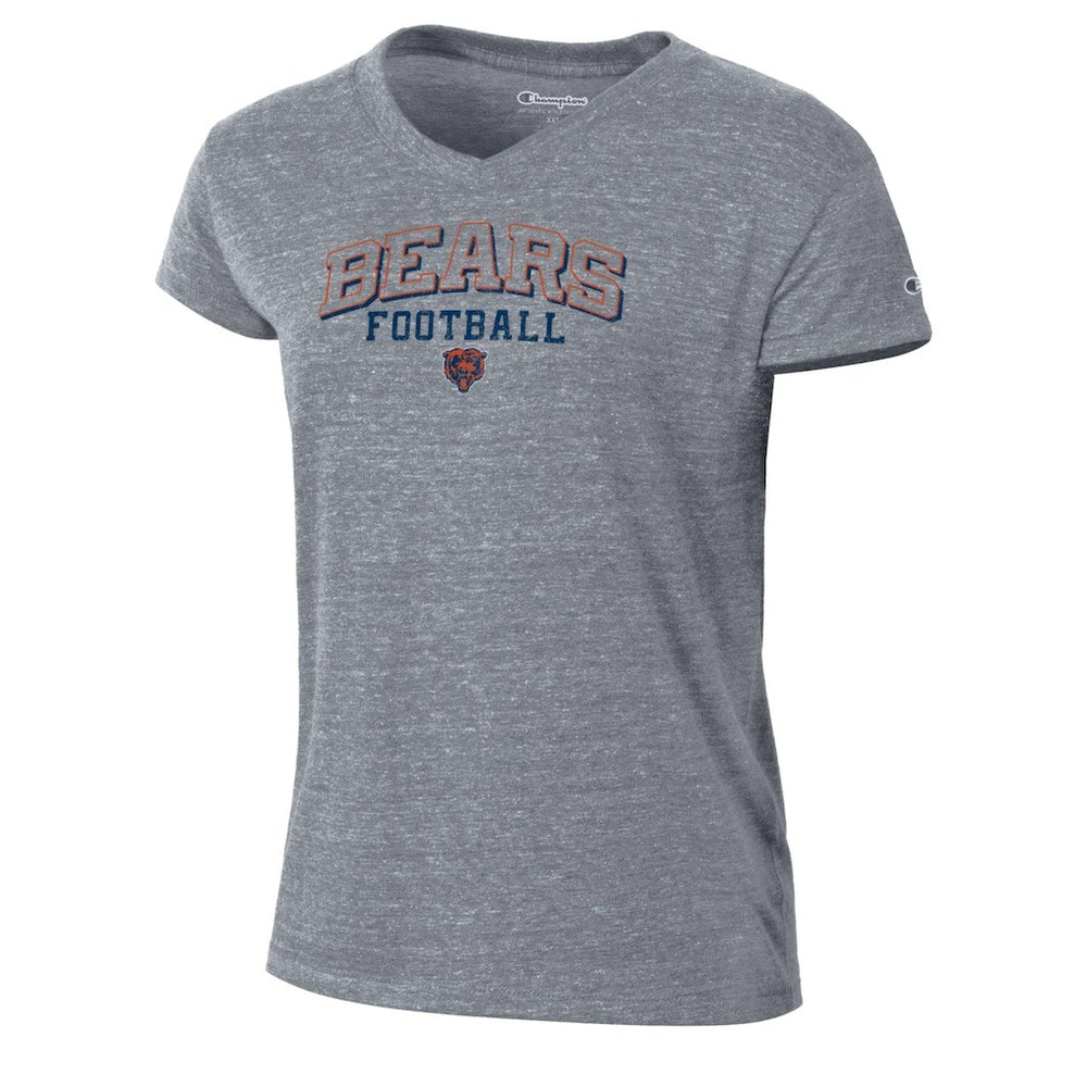 Chicago Bears Champion Women's Triumph Tri-Blend V-Neck T-Shirt Gray | NFL