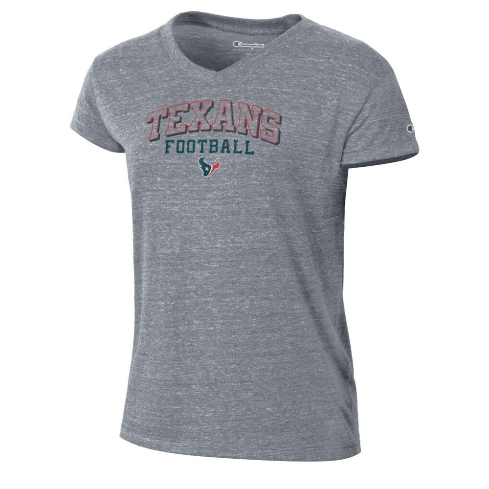 Houston Texans Champion Women's Triumph Tri-Blend V-Neck T-Shirt Heather Gray | NFL