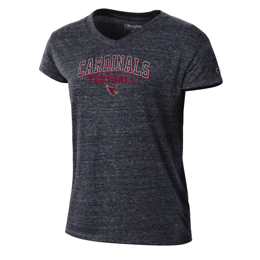 Arizona Cardinals Champion Women's Triumph Tri-Blend V-Neck T-Shirt Black | NFL