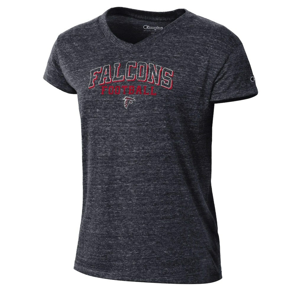 Atlanta Falcons Champion Women's Triumph Tri-Blend V-Neck T-Shirt Black | NFL