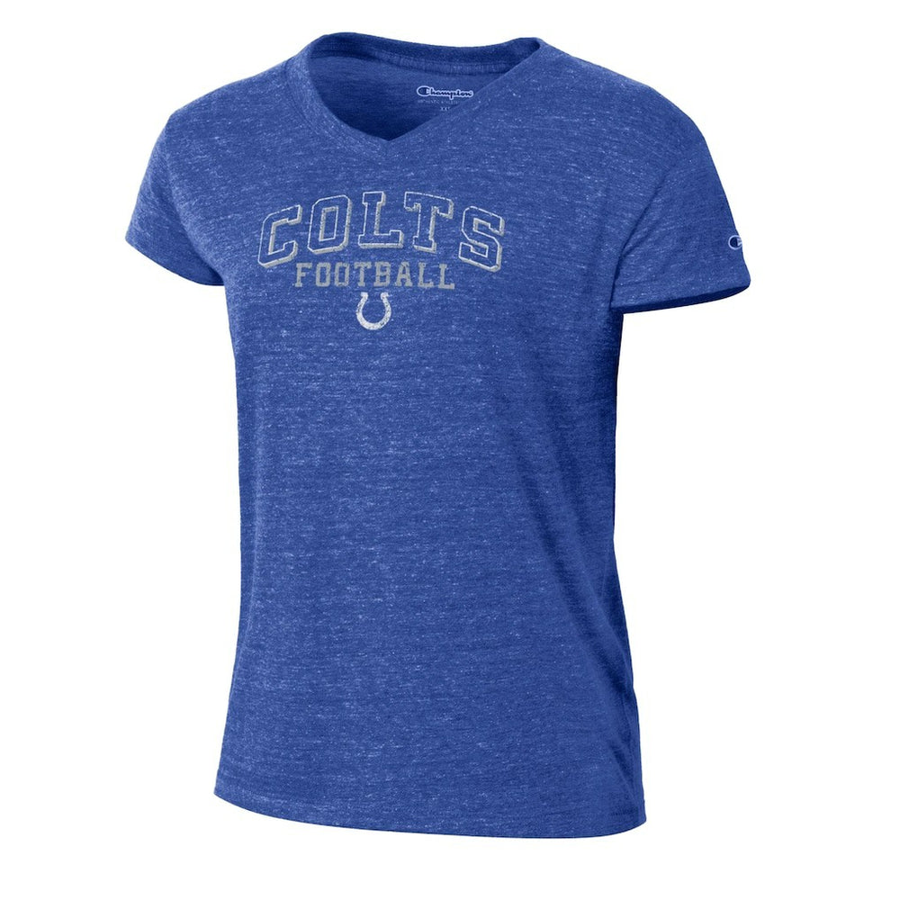 Indianapolis Colts Champion Women's Triumph Tri-Blend V-Neck T-Shirt Royal | NFL