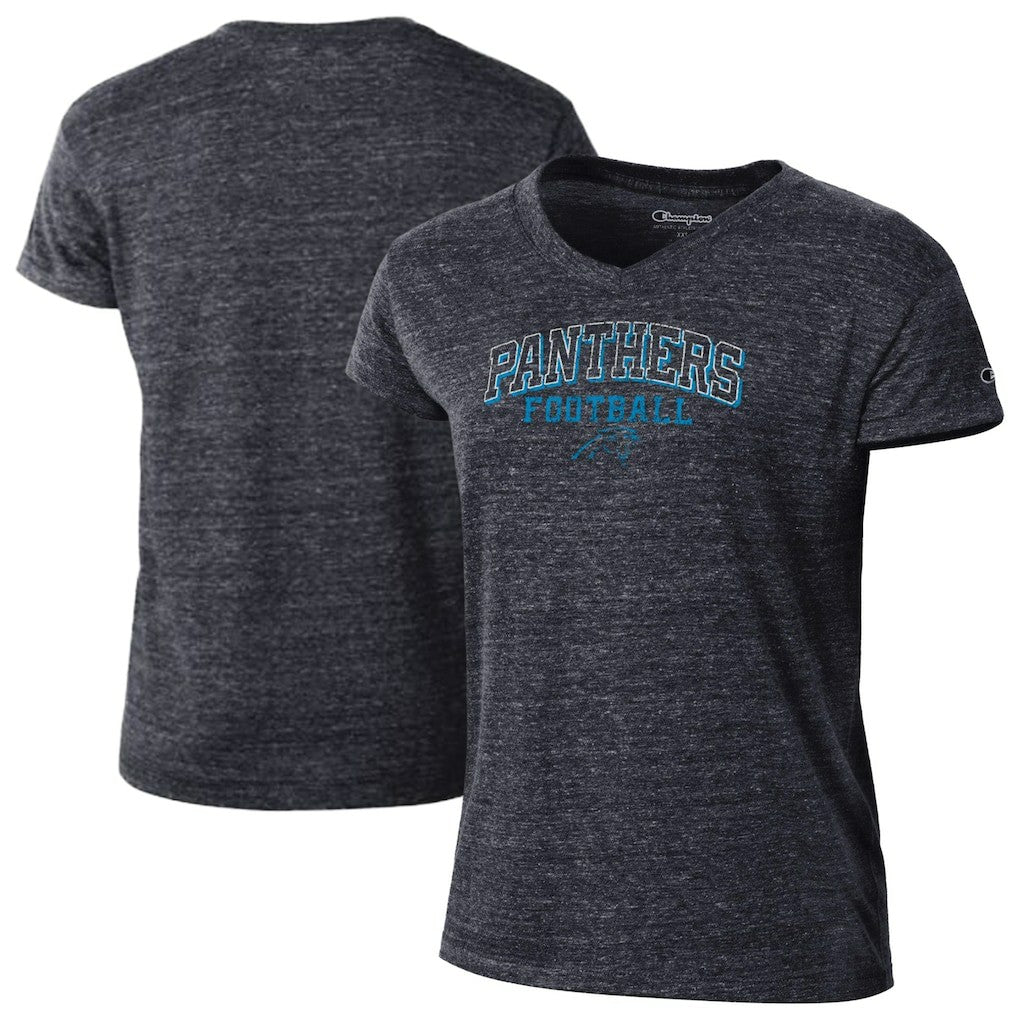 Carolina Panthers Champion Women's Triumph Tri-Blend V-Neck T-Shirt Black | NFL