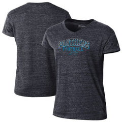 Carolina Panthers Champion Women's Triumph Tri-Blend V-Neck T-Shirt Black | NFL