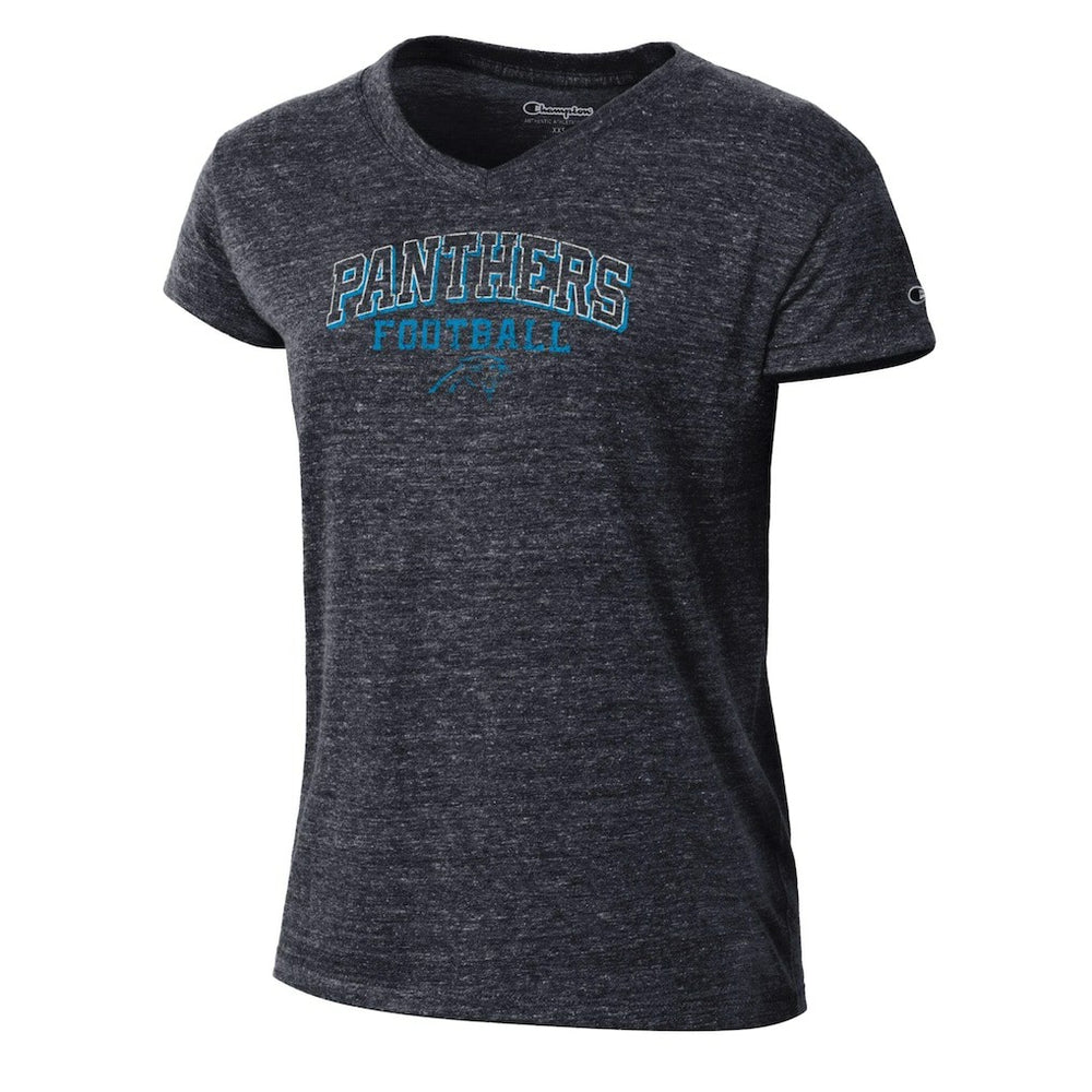 Carolina Panthers Champion Women's Triumph Tri-Blend V-Neck T-Shirt Black | NFL