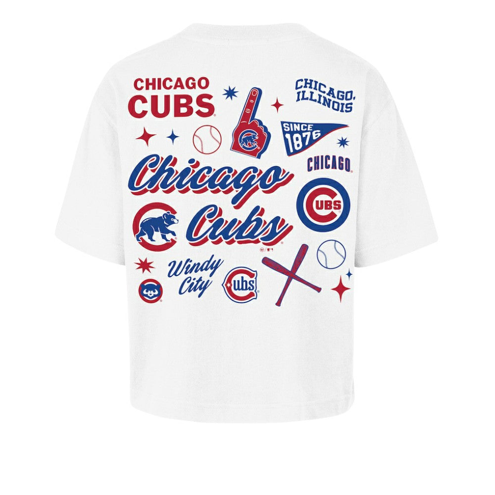 Chicago Cubs '47 Women's Collage Script Reed City T-Shirt - MLB