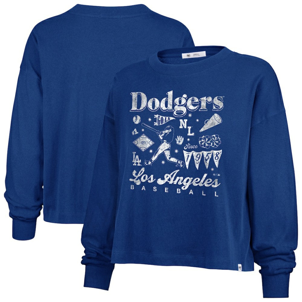 Los Angeles Dodgers '47 Women's Team Collage Sydney Long Sleeve T-Shirt - MLB