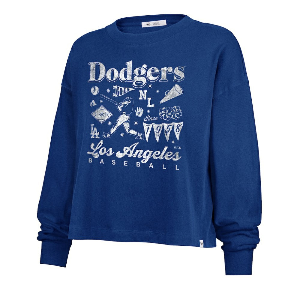 Los Angeles Dodgers '47 Women's Team Collage Sydney Long Sleeve T-Shirt - MLB