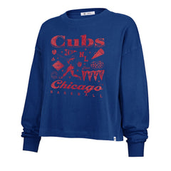 Chicago Cubs '47 Women's Team Collage Sydney Long Sleeve T-Shirt - MLB
