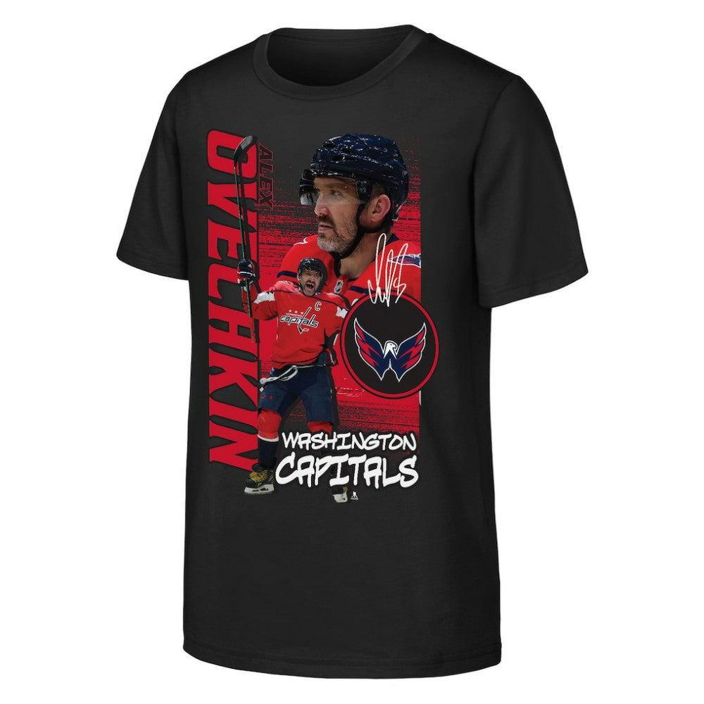 Alexander Ovechkin Washington Capitals Outerstuff Youth Playmaker T-Shirt - Black - NHL