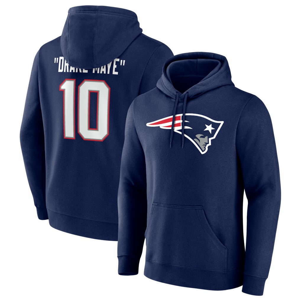 Drake Maye New England Patriots Nickname Hoodie Navy | NFL