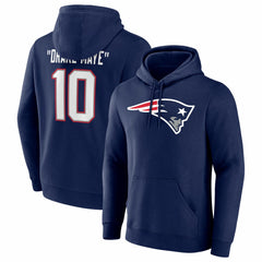Drake Maye New England Patriots Nickname Hoodie Navy | NFL