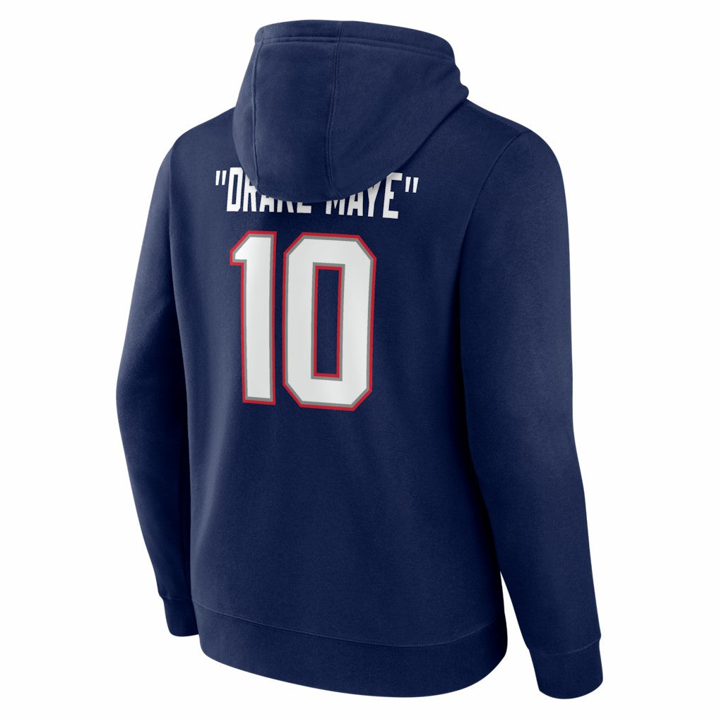 Drake Maye New England Patriots Nickname Hoodie Navy | NFL