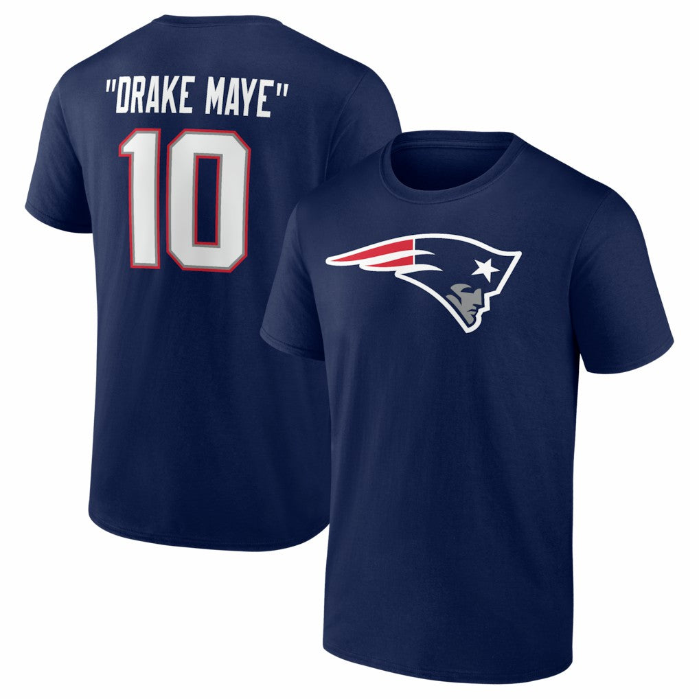 Drake Maye New England Patriots Nickname T-Shirt Navy | NFL
