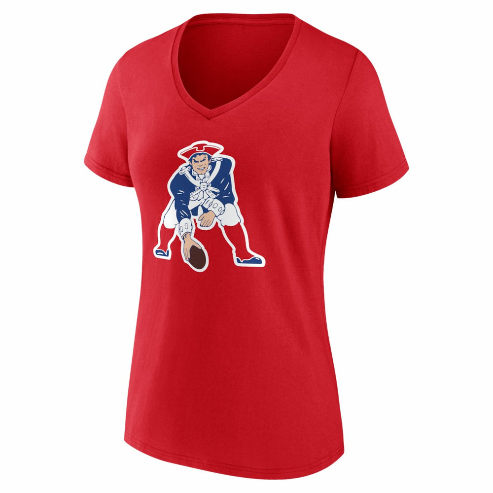 Drake Maye New England Patriots Women's Nickname V-Neck T-Shirt Red | NFL