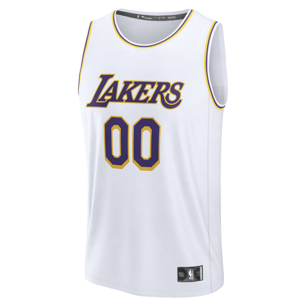 Los Angeles Lakers Fast Break Custom Replica Jersey Association Edition White - NBA