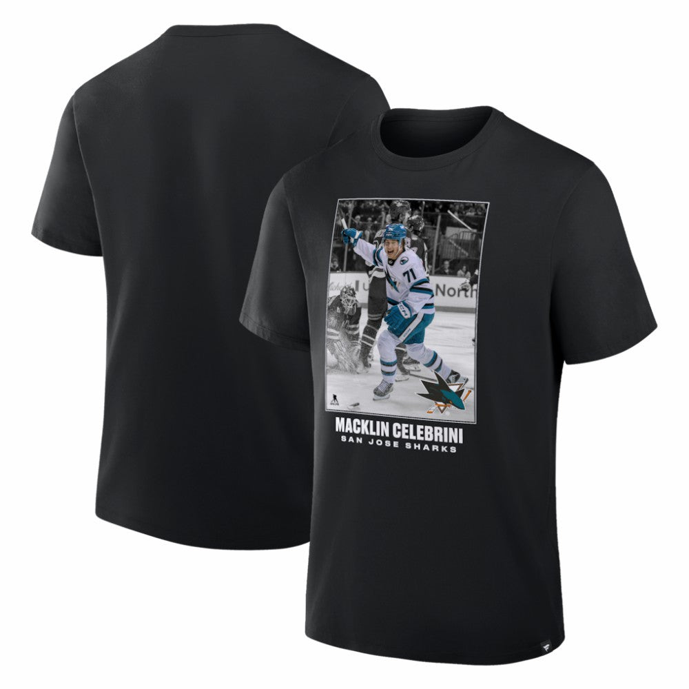 Macklin Celebrini San Jose Sharks NHL Moments Legacy T-Shirt - Black - NHL