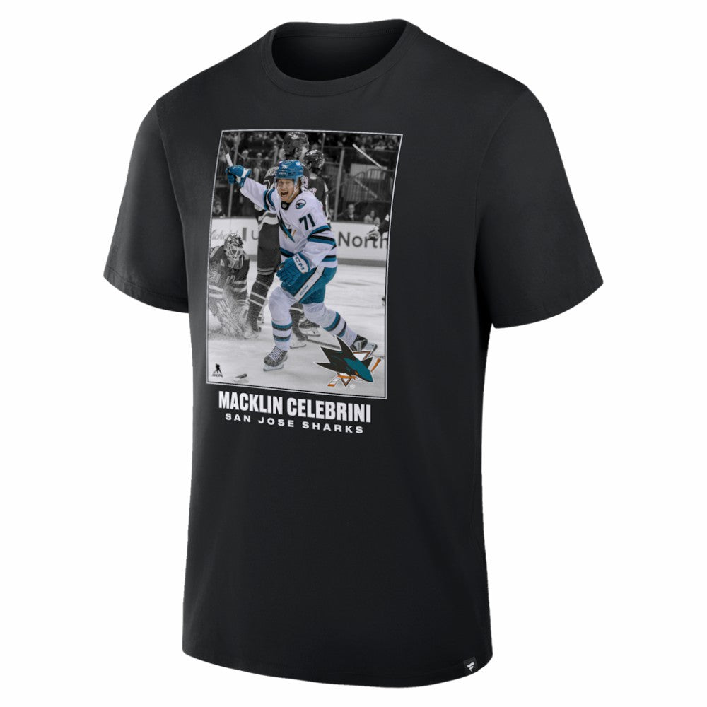 Macklin Celebrini San Jose Sharks NHL Moments Legacy T-Shirt - Black - NHL