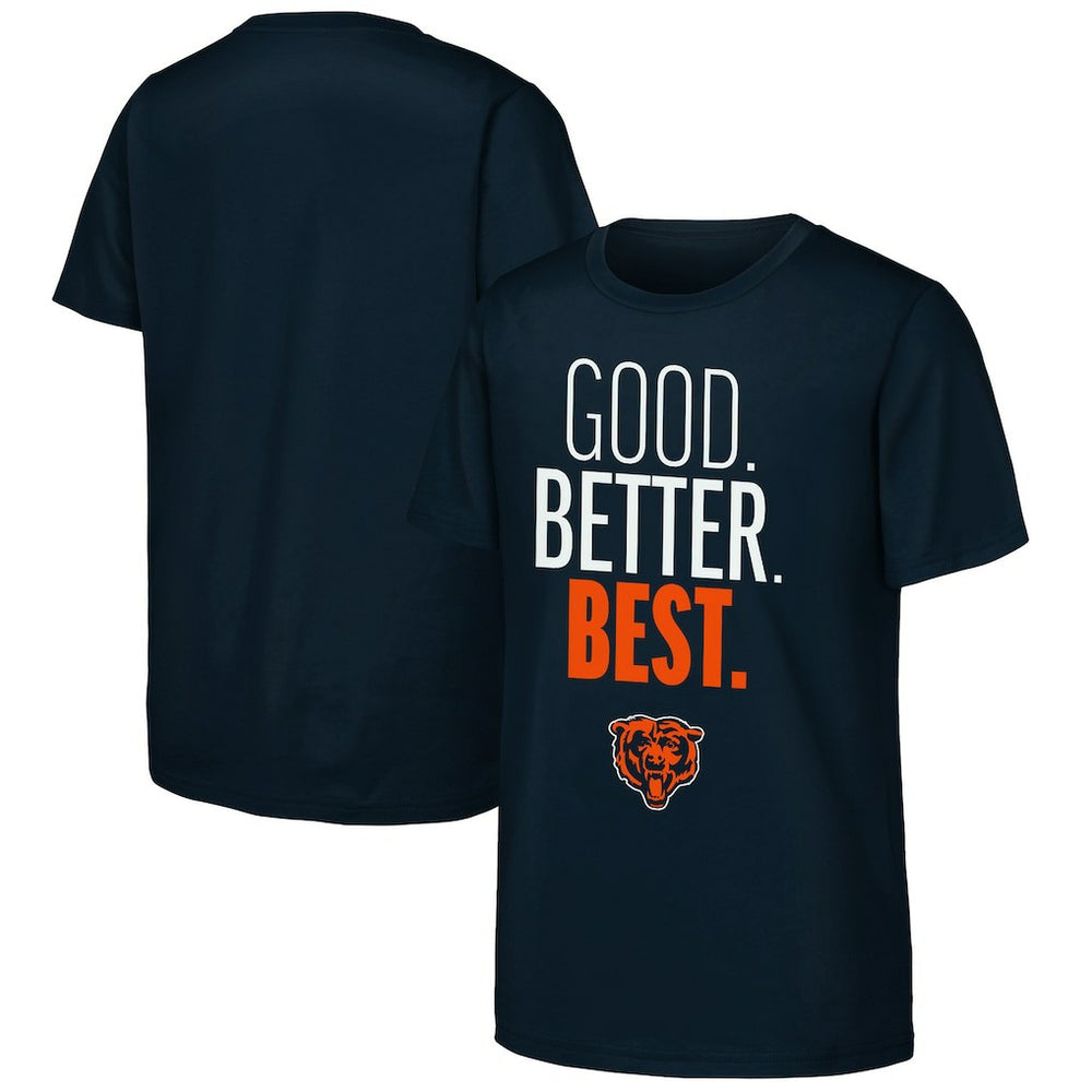 Chicago Bears Outerstuff Youth Good. Better. Best. T-Shirt Navy | NFL