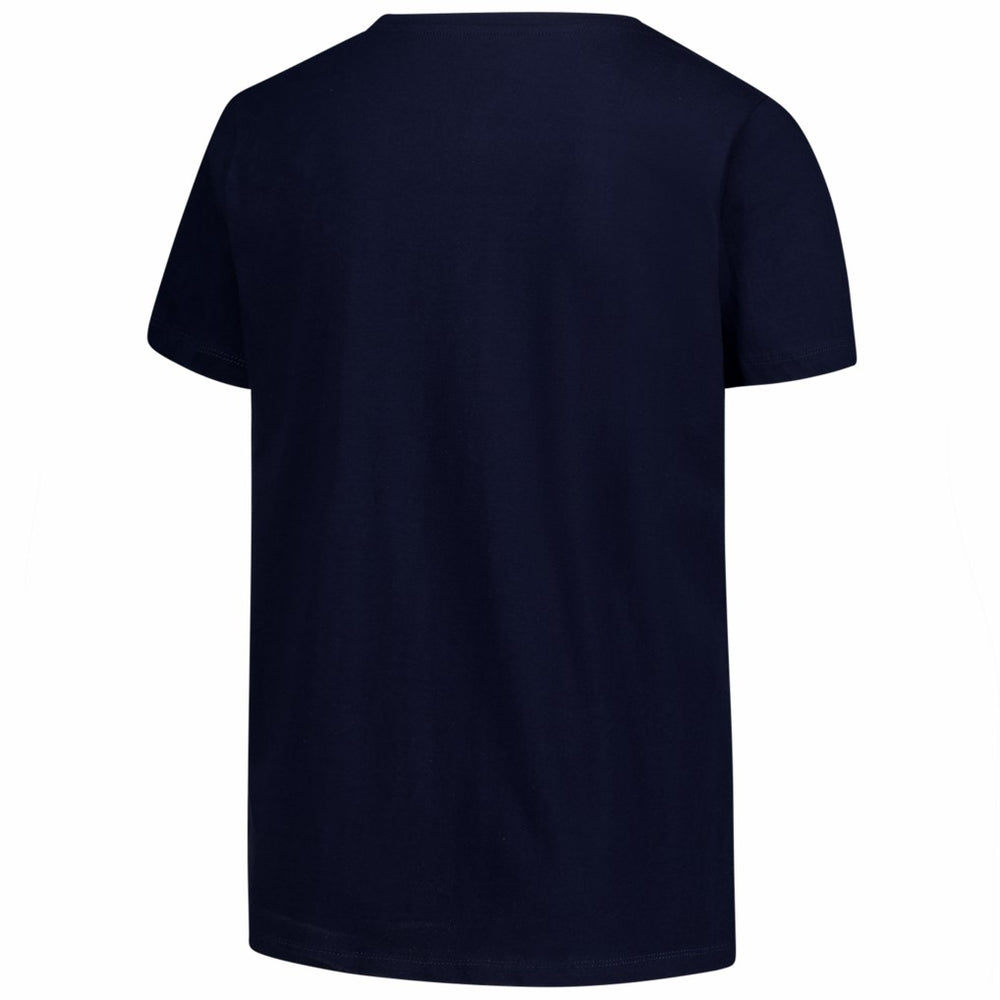 New England Patriots Women's Plus Size Arch Over Logo V-Neck T-Shirt Navy | Fanatics