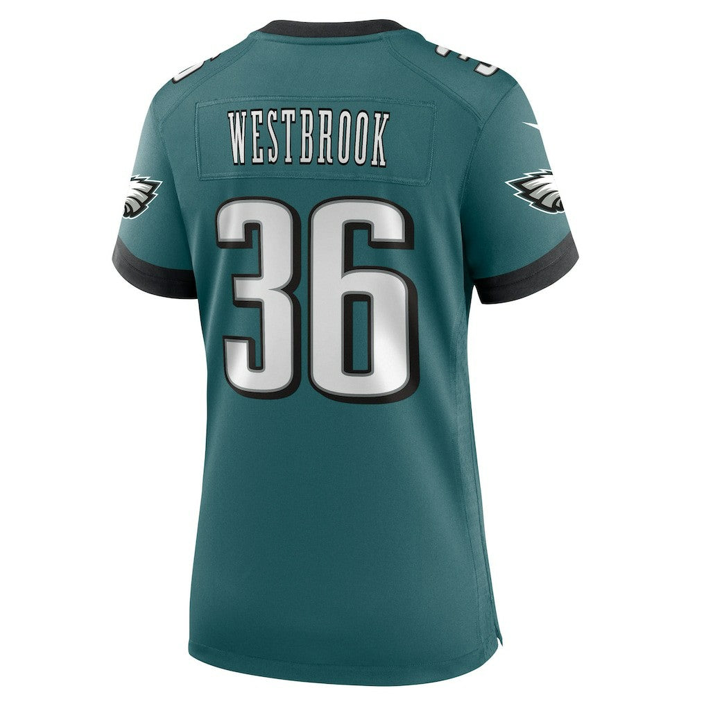 Brian Westbrook Philadelphia Eagles Women's Team Retired Game Jersey Midnight Green | Nike for Sale