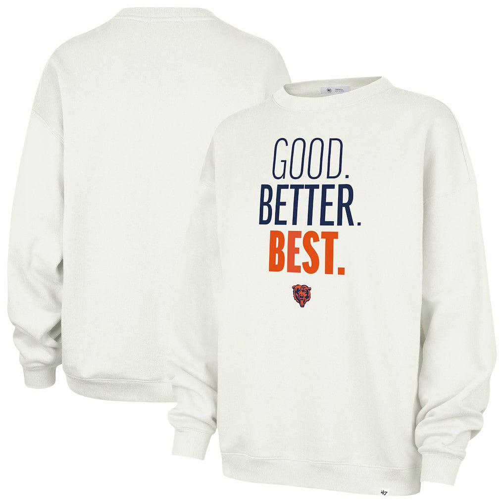 Chicago Bears '47 Women's Good. Better. Best. Imprint Oversized Sweatshirt Cream | 47 brand
