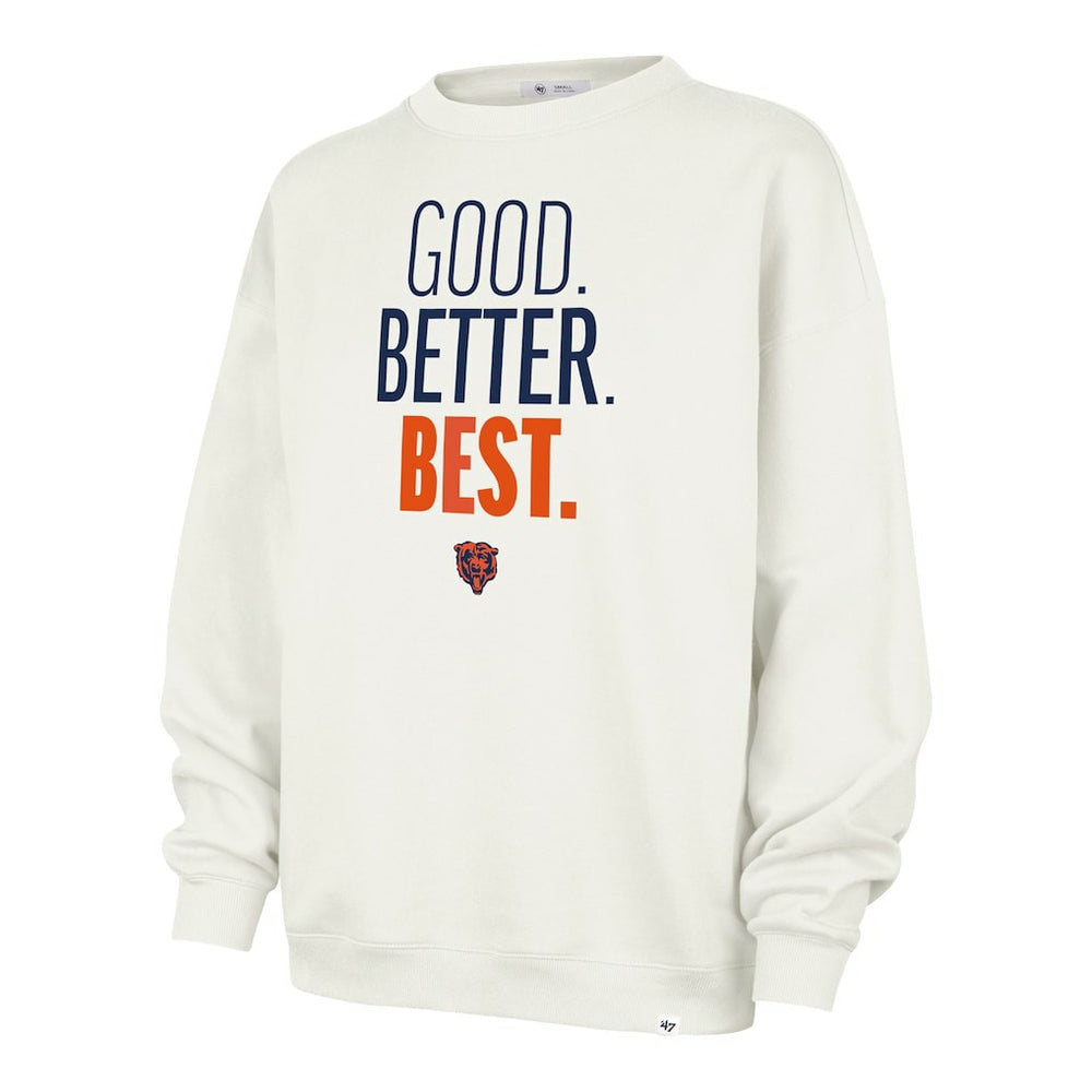Chicago Bears '47 Women's Good. Better. Best. Imprint Oversized Sweatshirt Cream | 47 brand