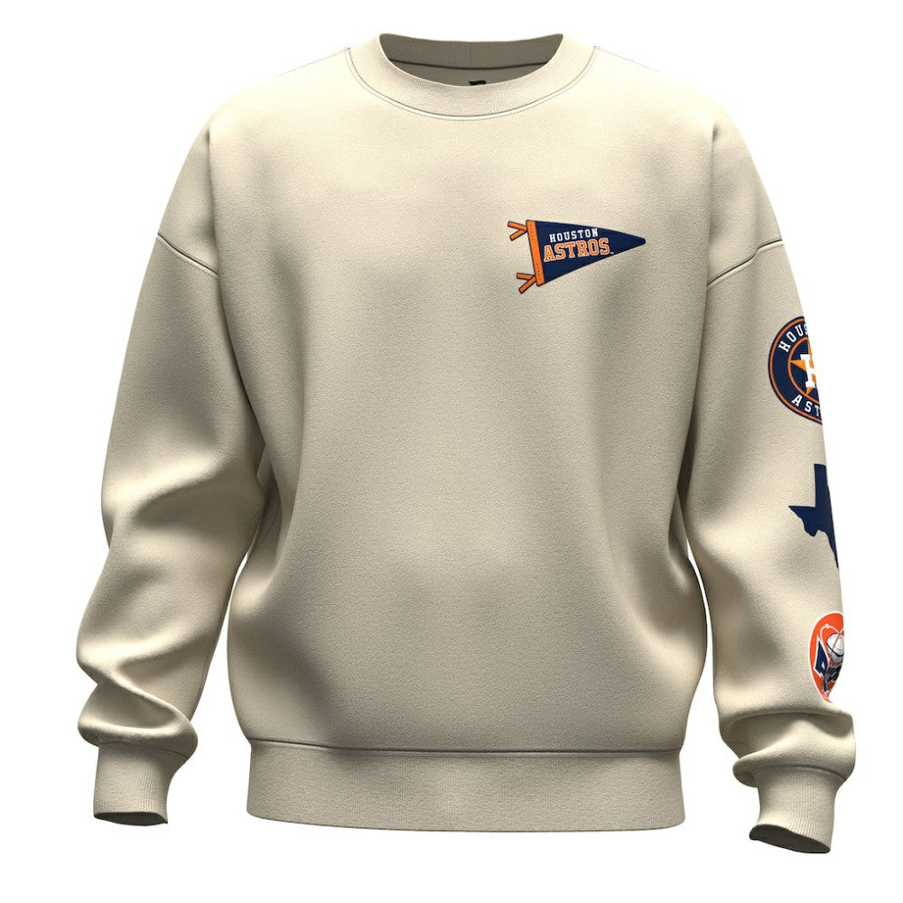 Houston Astros Fanatics Unisex Spirit Jersey Fleece Crewneck Pennant Sweatshirt - MLB