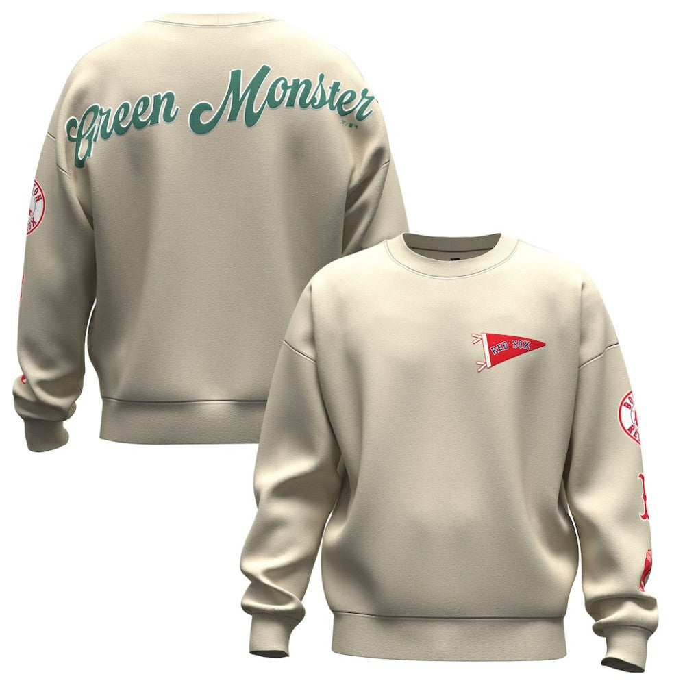 Boston Red Sox Fanatics Unisex Spirit Jersey Fleece Crewneck Pennant Sweatshirt - MLB