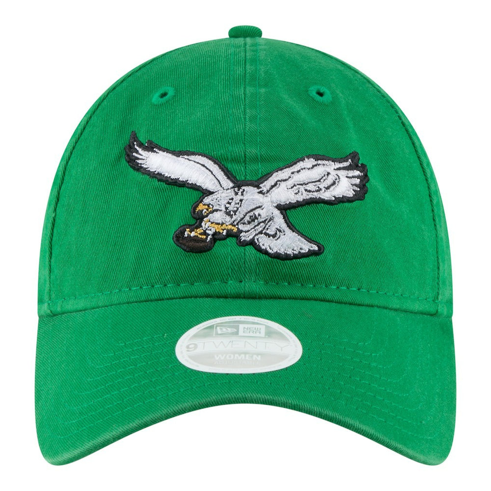 Philadelphia Eagles New Era Women's Throwback 9TWENTY Adjustable Hat Kelly Green | NFL