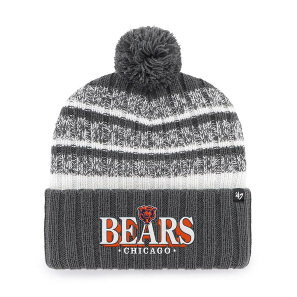 Chicago Bears '47 Tavern Cuffed Knit Hat with Pom Charcoal | 47 brand
