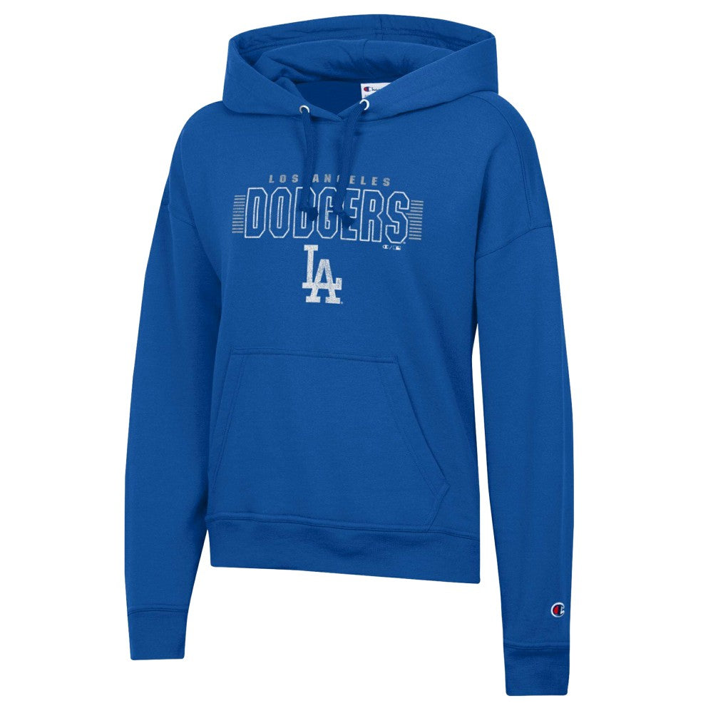 Los Angeles Dodgers Champion Women's Distressed Powerblend Hoodie - MLB